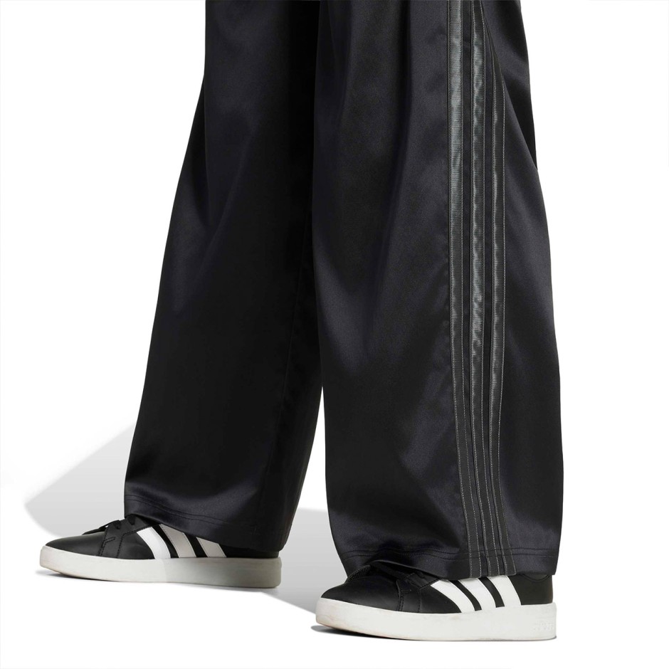Kids' Pants Black - adidas Sportswear Satin Wide Leg