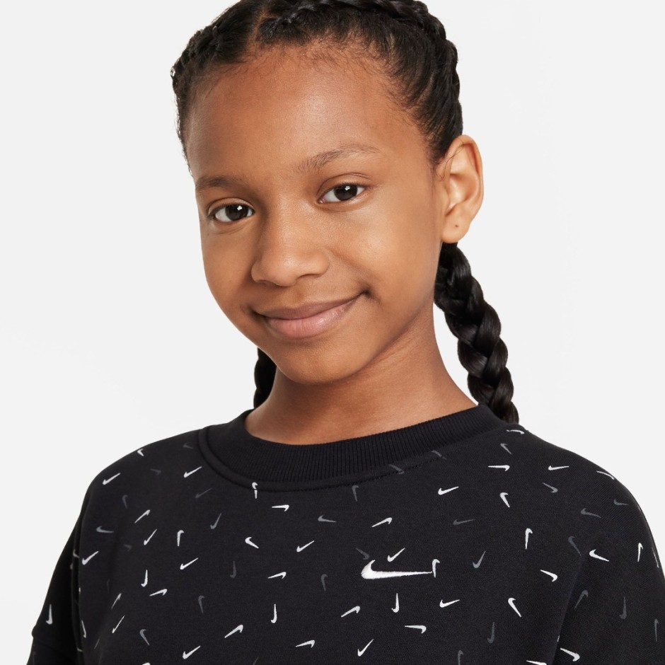 Nike Sportswear Club Fleece Μαύρο - Παιδική Μακρυμάνικη Μπλούζα 