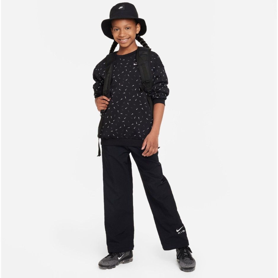 Nike Sportswear Club Fleece Μαύρο - Παιδική Μακρυμάνικη Μπλούζα 