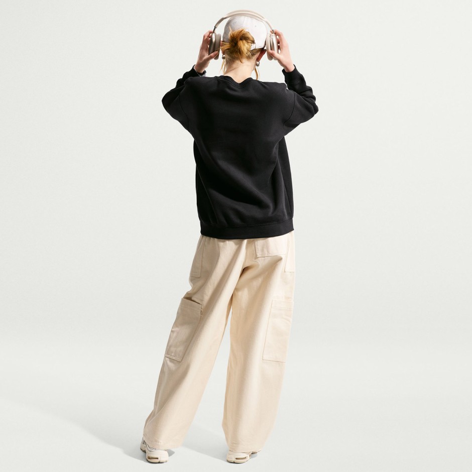 Παιδική Μακρυμάνικη Μπλούζα Μαύρη - Nike Sportswear Studio Fleece 