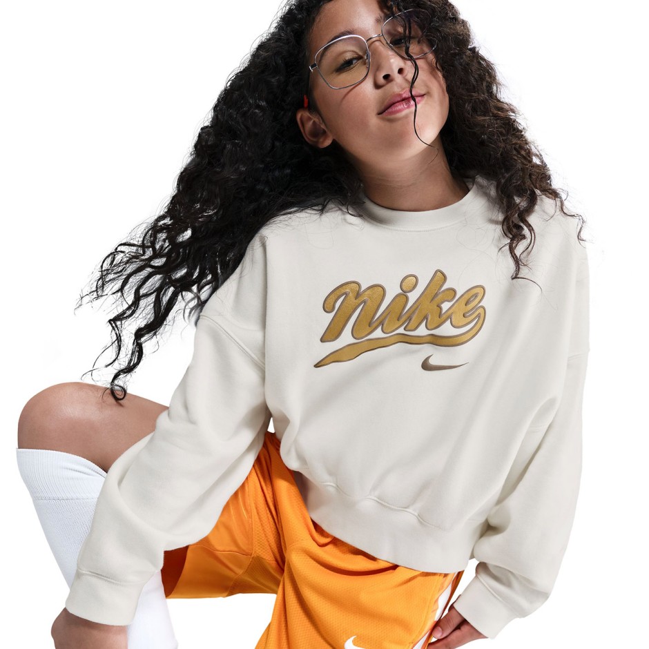 NIKE G NSW TREND FLC CRP CREW IH4308-133 Ecru