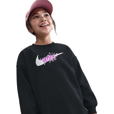 Παιδική Μακρυμάνικη Μπλούζα Μαύρη - Nike Sportswear Club Fleece