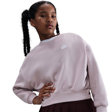 Παιδική Μακρυμάνικη Μπλούζα Ροζ - Nike Sportswear Club Fleece