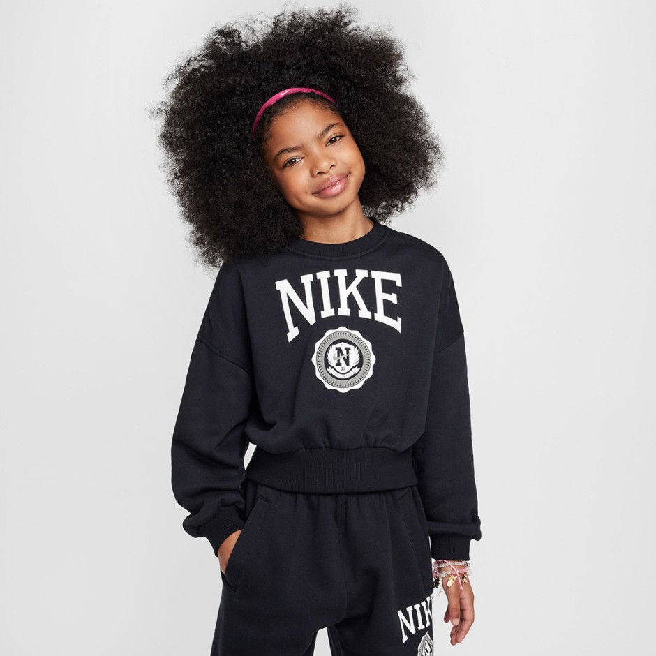 NIKE G NSW CLUB FT BXY CREW GX STAR HJ3373 Black