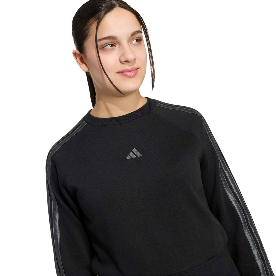 Kids' Sweatshirt Black - adidas Sportswear Satin