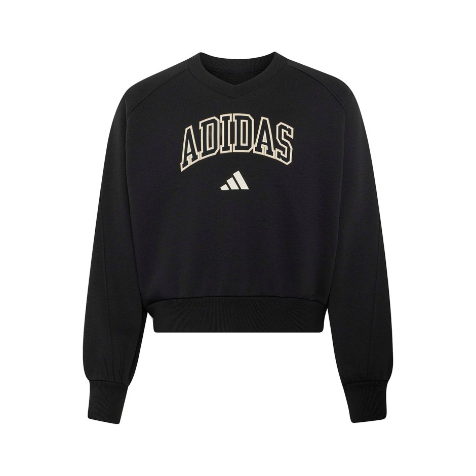 Παιδική Μακρυμάνικη Μπλούζα Μαύρη - adidas Sportswear Seasonals Collegiate Typography