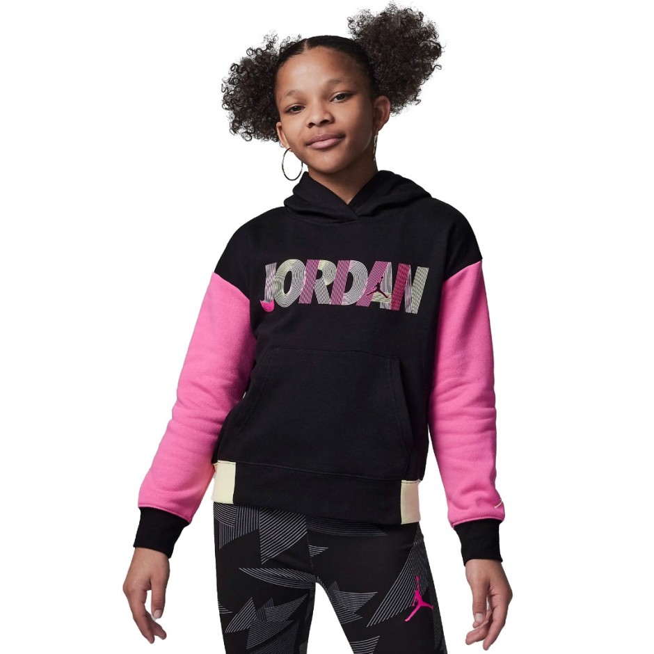 JORDAN JDG GIRLS FUNDAMENTIAL PO HOOD 45C595-023 Black