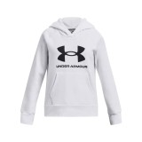 Under Armour Rival Fleece Big Logo Λευκό - Παιδική Μπλούζα Φούτερ Εικόνα 