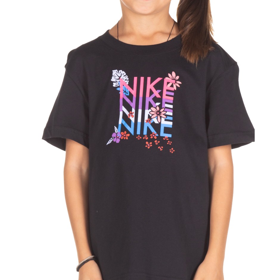 NIKE SPORTSWEAR GIRL'S T-SHIRT CI8296-010 Μαύρο