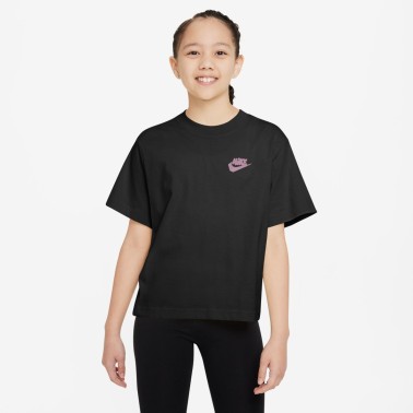 Nike Sportswear Μαύρο - Παιδική Κοντομάνικη Μπλούζα