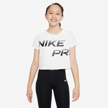 Παιδική Κοντομάνικη Μπλούζα Λευκή - Nike Pro