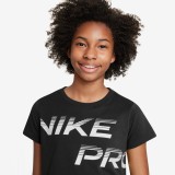 Nike Pro Μαύρο - Παιδική Κοντομάνικη Μπλούζα