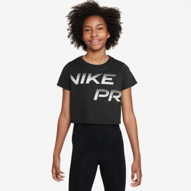 Nike Pro Μαύρο - Παιδική Κοντομάνικη Μπλούζα
