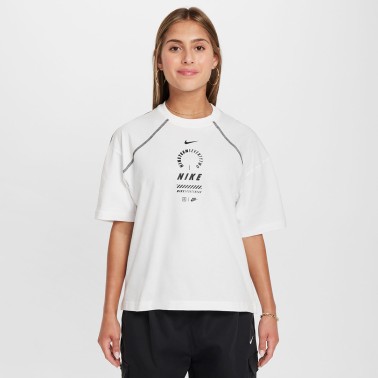 Παιδική Κοντομάνικη Μπλούζα Λευκή - Nike Sportswear