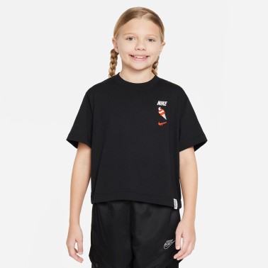 Παιδική Κοντομάνικη Μπλούζα Μαύρη - Nike Sportswear