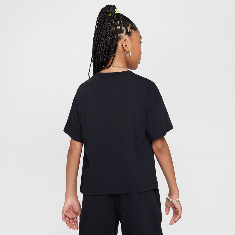 Παιδική Κοντομάνικη Μπλούζα Μαύρη - Nike Sportswear