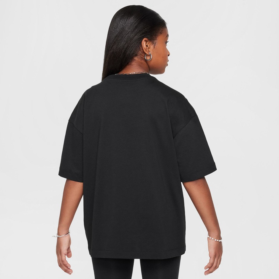 Παιδική Κοντομάνικη Μπλούζα Μαύρη - Nike Sportswear