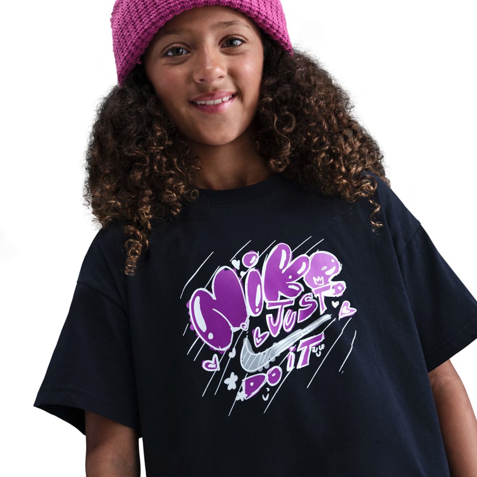 NIKE G NSW TEE ESSNTL DOODLE 2 HV5724-010 Black