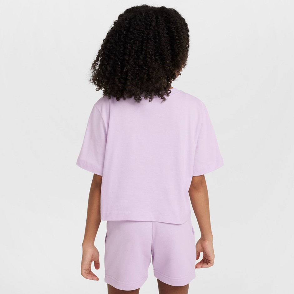 Παιδική Κοντομάνικη Μπλούζα Λιλά - Nike Sportswear