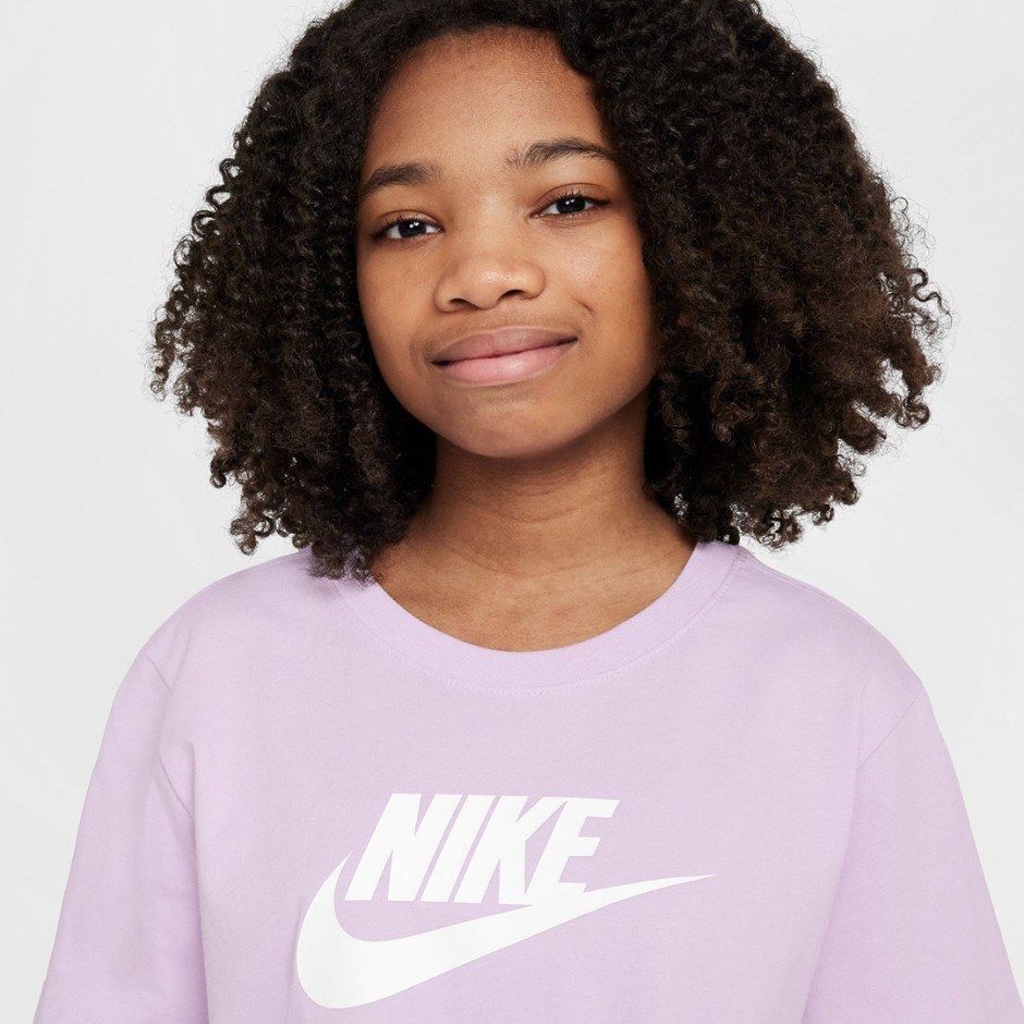 Παιδική Κοντομάνικη Μπλούζα Λιλά - Nike Sportswear