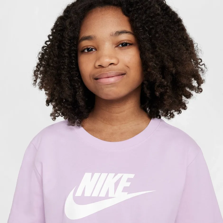 NIKE G NSW TEE CROP FUTURA HBR FZ5548-537 Lilac