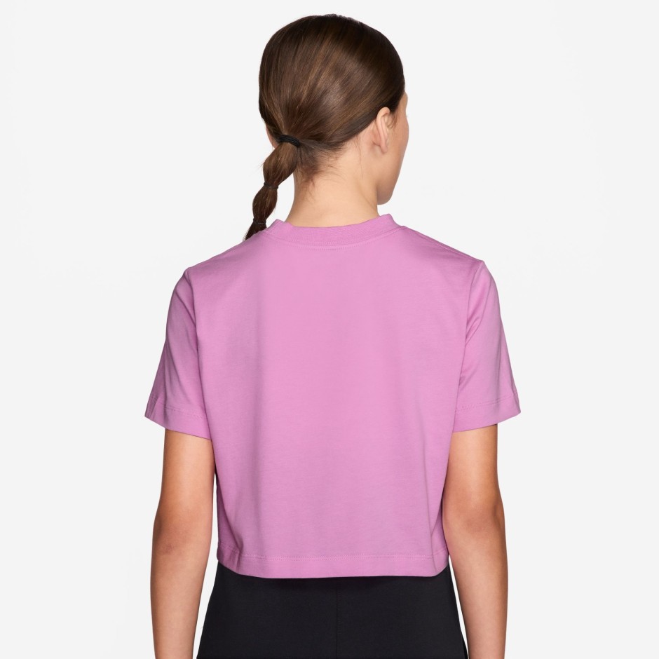 NIKE G NSW TEE CROP FUTURA HBR FZ5548-503 Purple