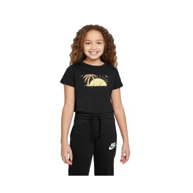 NIKE G NSW TEE SUN SWOOSH CROP DQ4376-010 Μαύρο