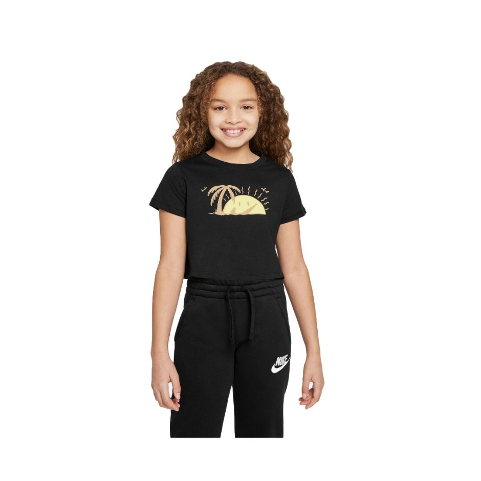 NIKE G NSW TEE SUN SWOOSH CROP DQ4376-010 Black