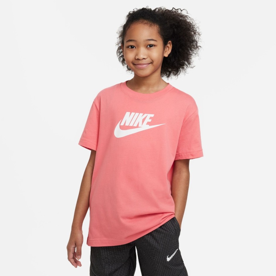 NIKE G NSW TEE FUTURA SS BOY FD0928-894 Coral
