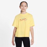 NIKE G NSW TEE BOXY SWOOSH LOGO FN9686-722 Yellow Image 