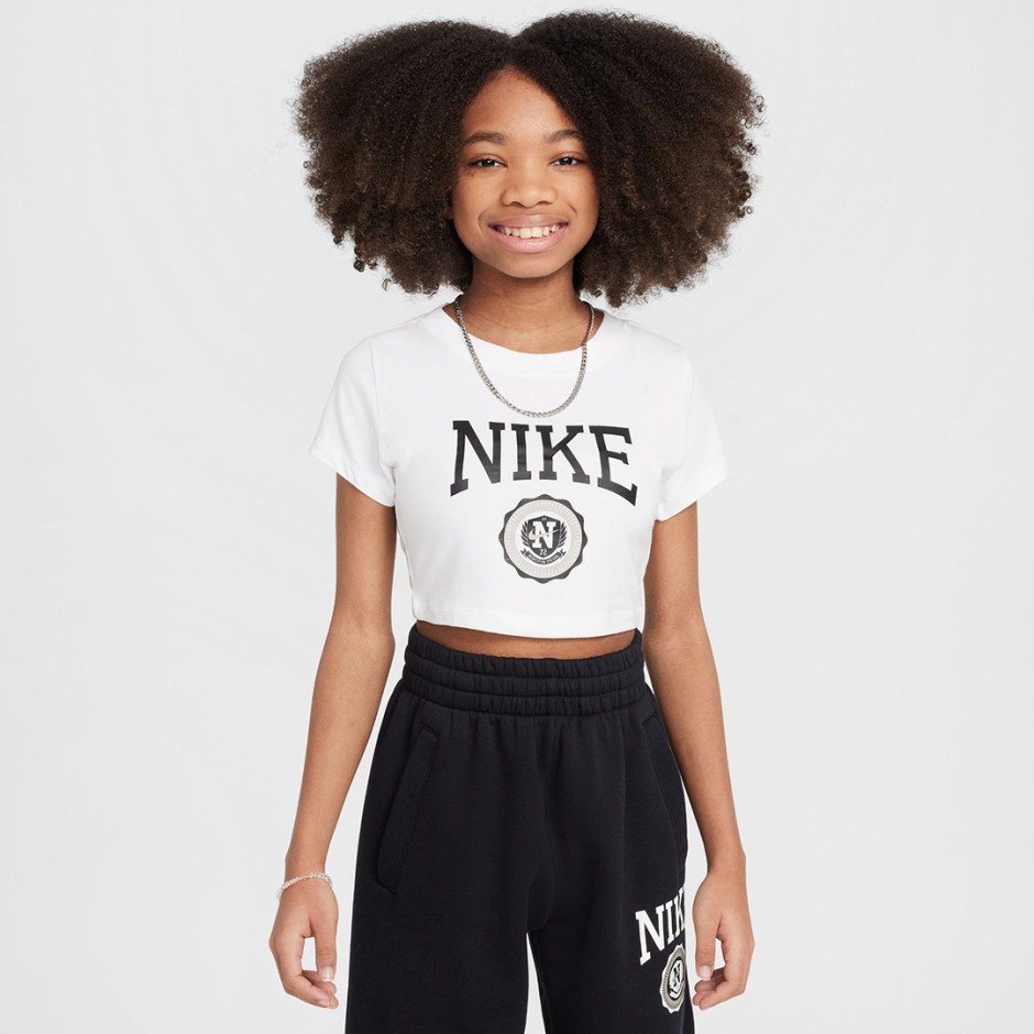NIKE G NSW TEE GRAPHIC STAR CROP IB3567-100 White