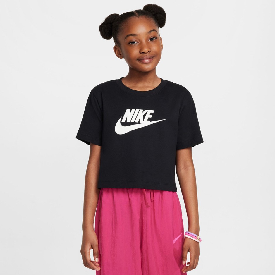 NIKE G NSW TEE CROP FUTURA HBR FZ5548-010 Black