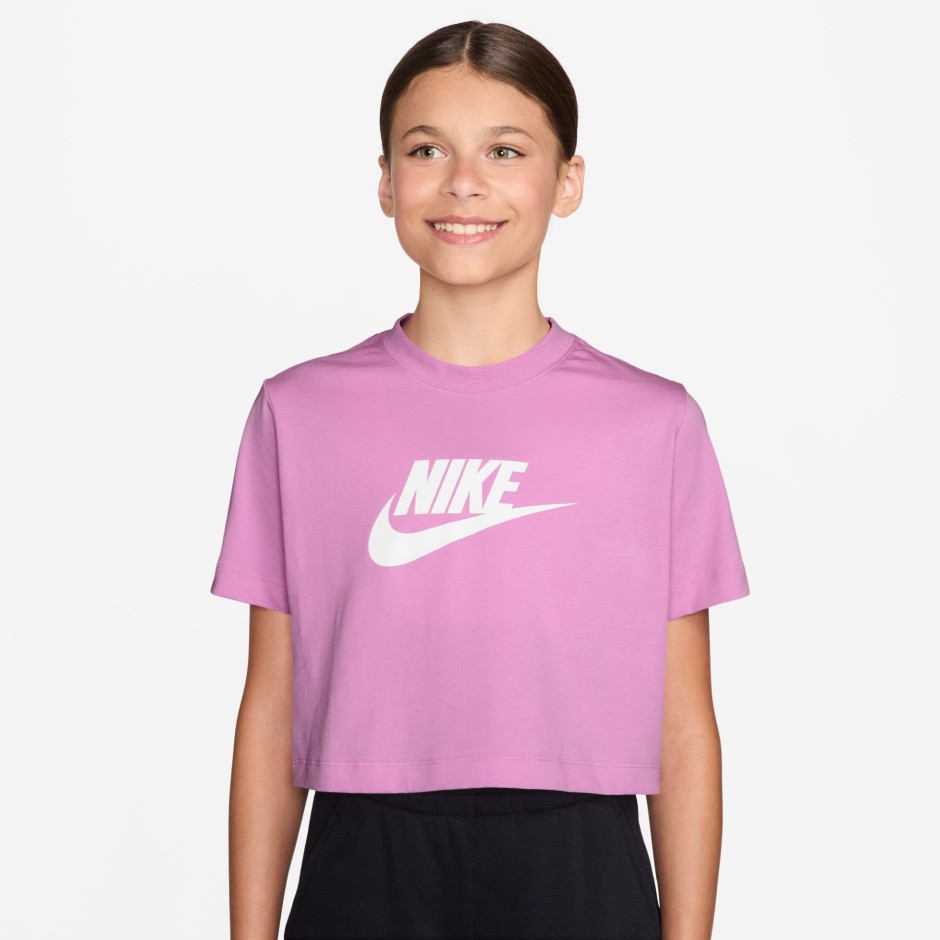 NIKE G NSW TEE CROP FUTURA HBR FZ5548-503 Purple