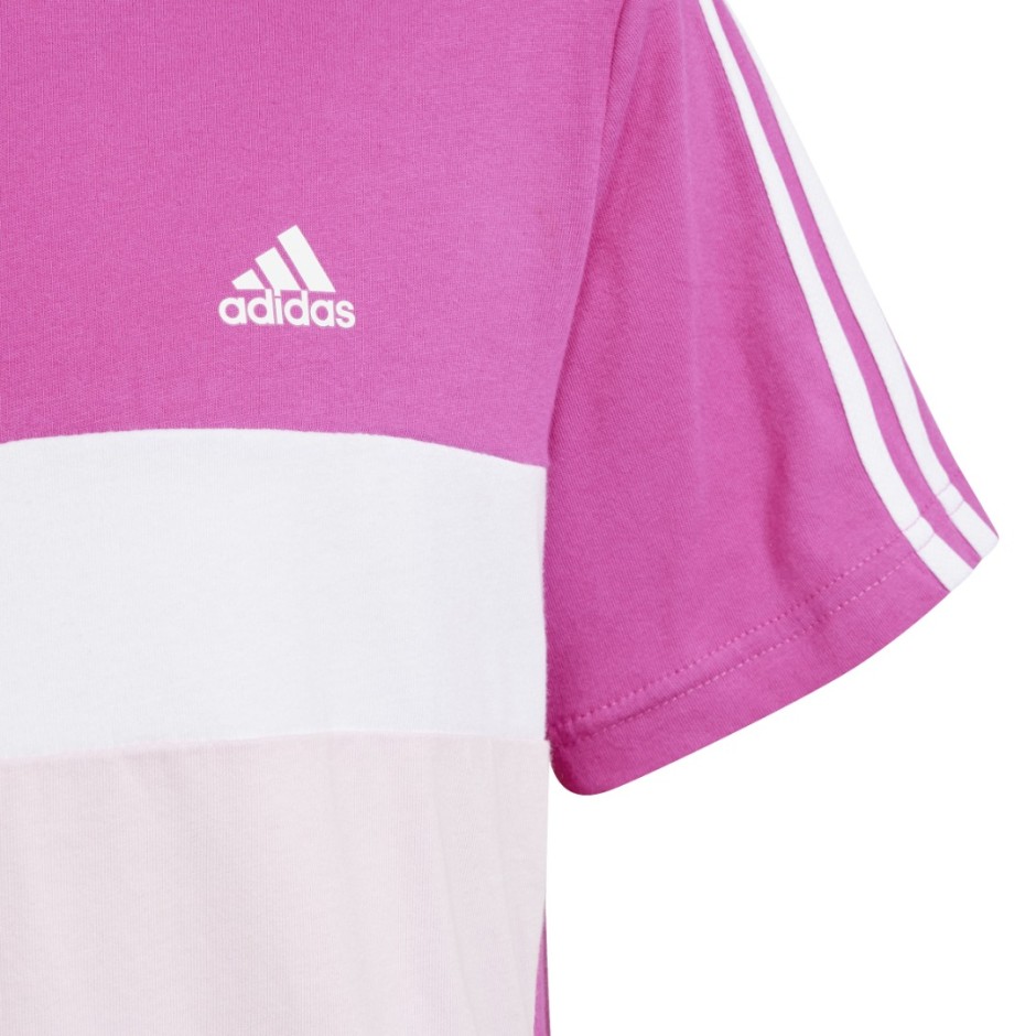 Παιδική Κοντομάνικη Μπλούζα Ροζ - adidas Performance Tiberio 3-Stripes