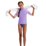 SPEEDO PRINTED SHORT SLEEVE SUN TOP 11731-14496G Lilac Image 2