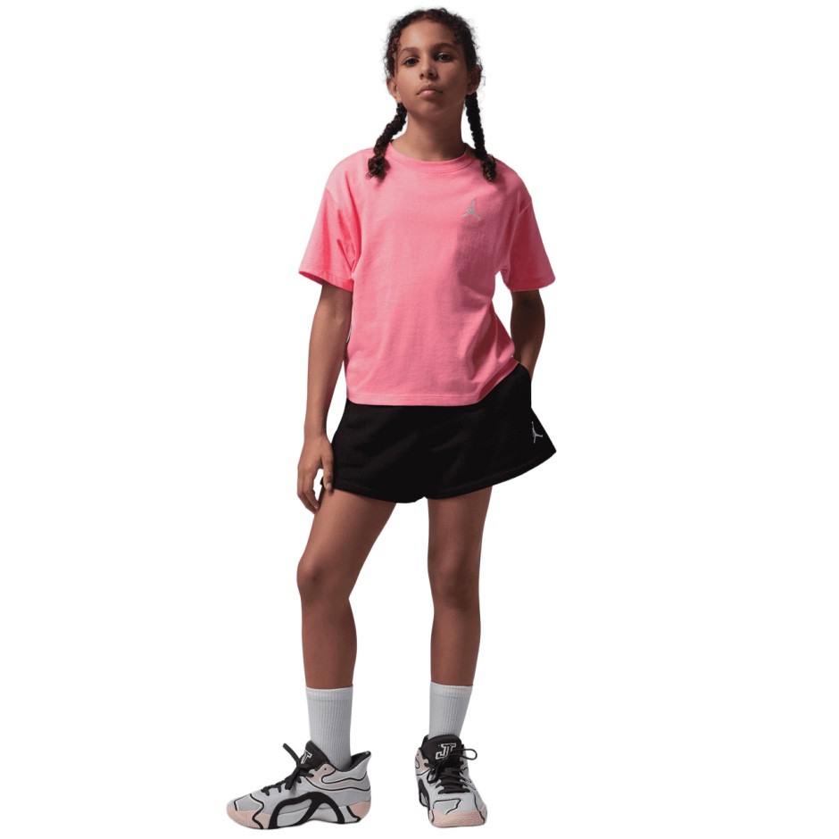 Παιδική Κοντομάνικη Μπλούζα Ροζ - Jordan Brooklyn Essentials