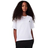 Παιδική Κοντομάνικη Μπλούζα Λευκή - Jordan Brooklyn Essentials Εικόνα 