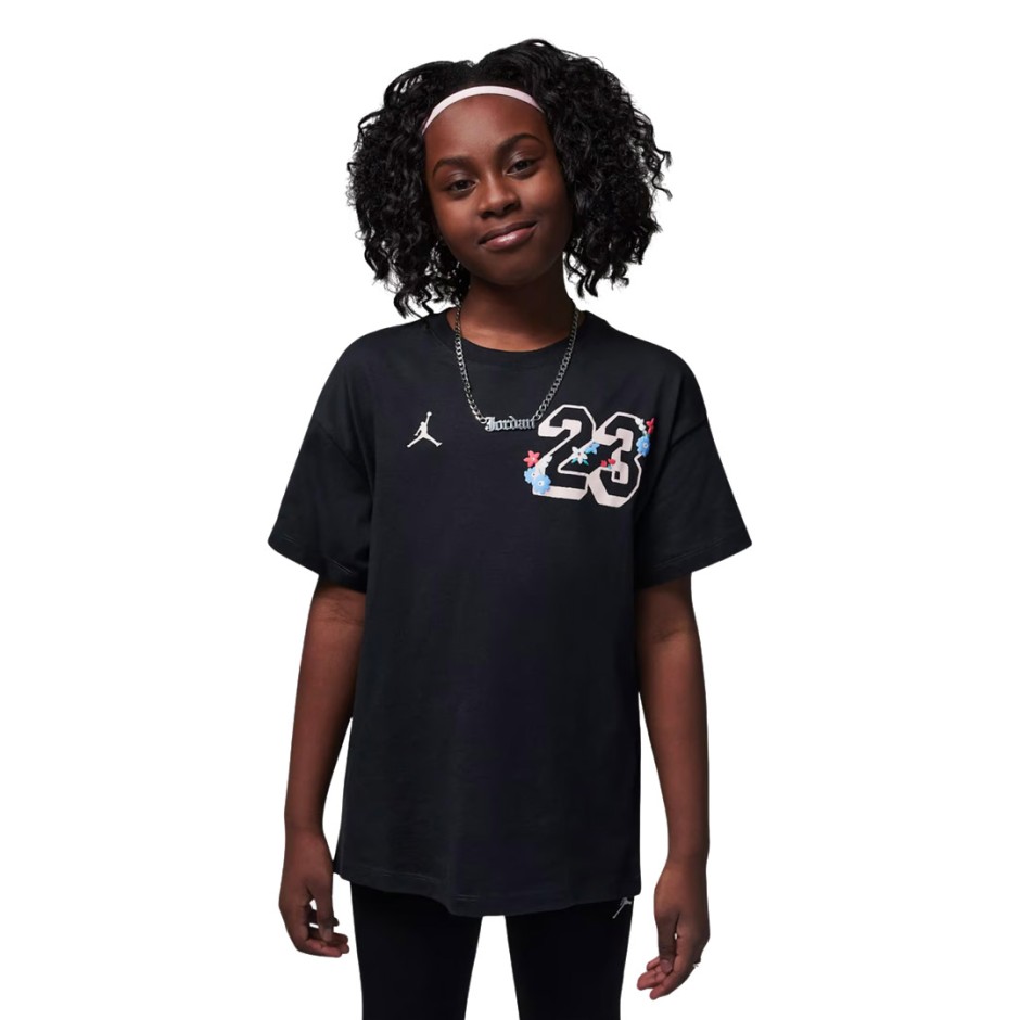JORDAN JDG SUMMER BLOOM OVERSIZED TEE 45D923-G0T Black