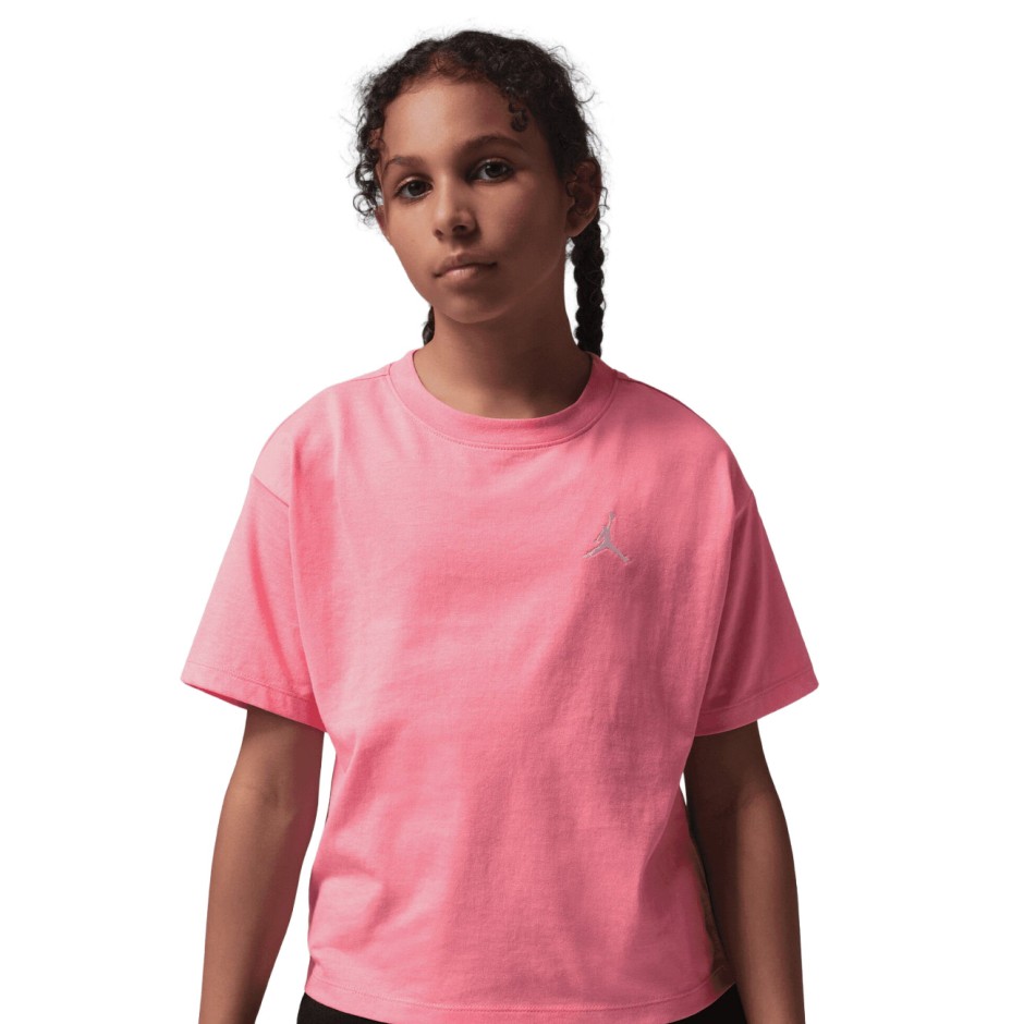 Παιδική Κοντομάνικη Μπλούζα Ροζ - Jordan Brooklyn Essentials