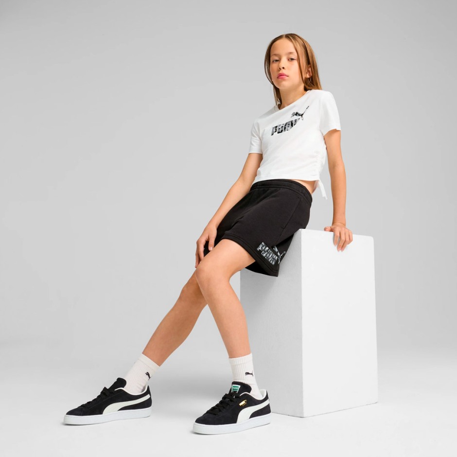 Παιδική Κοντομάνικη Μπλούζα Λευκή - PUMA Animal Logo Infill Knotted