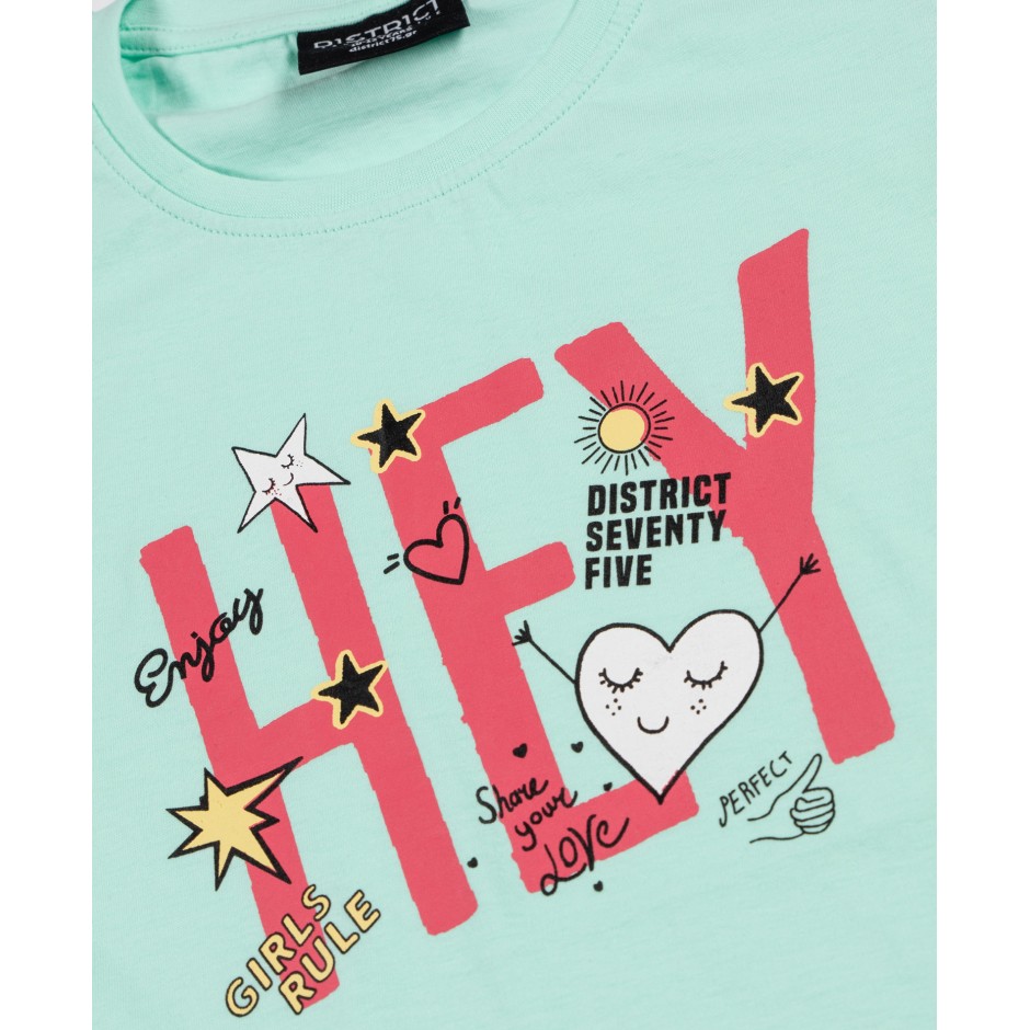 DISTRICT75 GIRLS' TEE 120KGSS-744 Βεραμάν