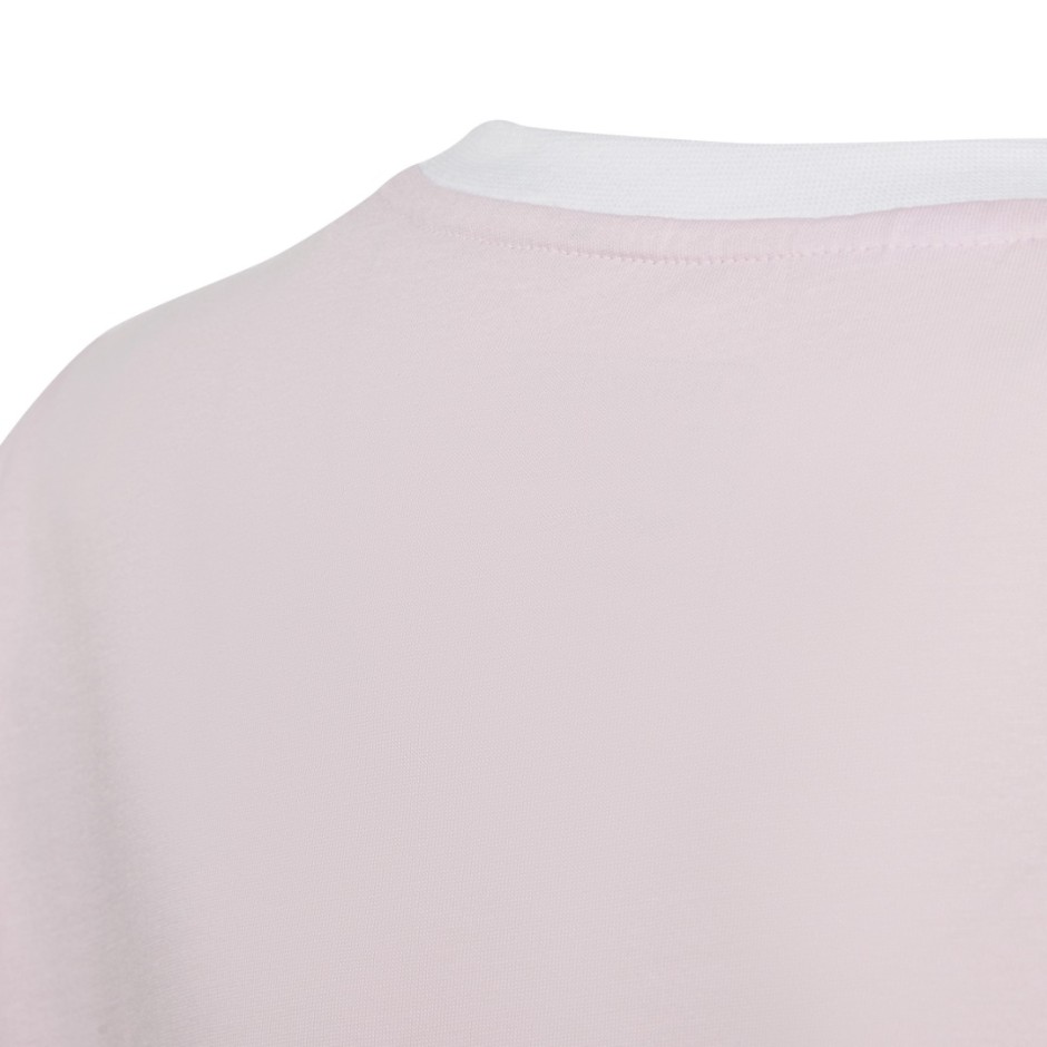 Παιδική Κοντομάνικη Μπλούζα Ροζ - adidas Performance Essentials 3-Stripes