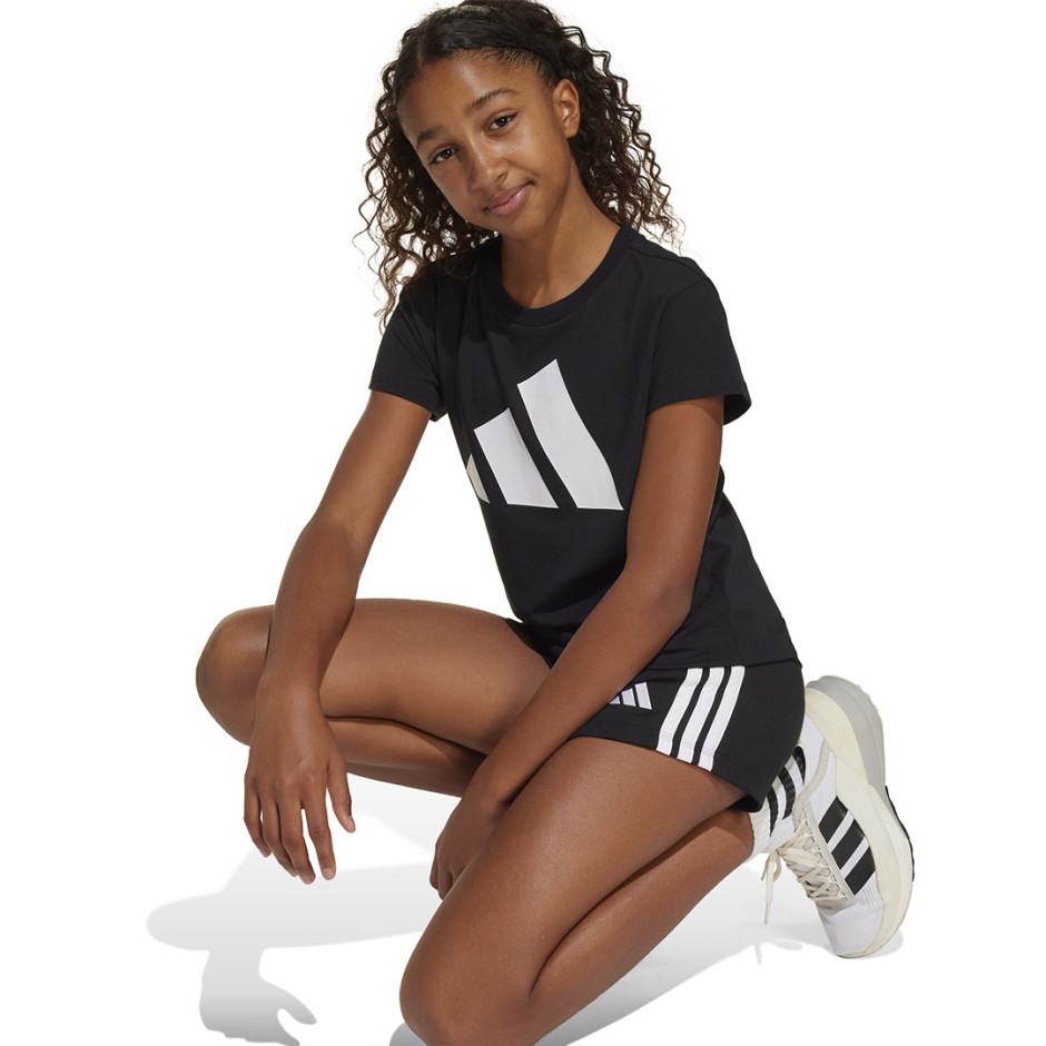 Παιδική Κοντομάνικη Μπλούζα Μαύρη - adidas Sportswear Εssentials Big Logo