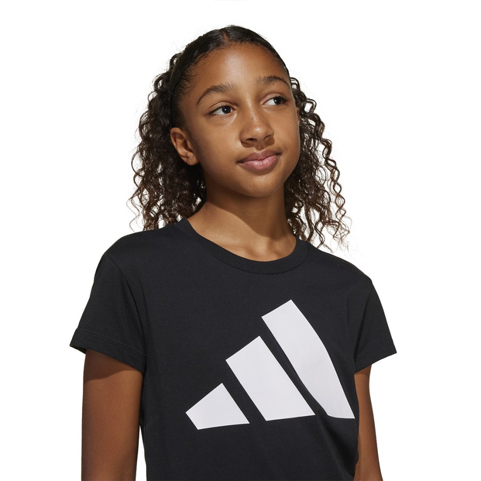 Παιδική Κοντομάνικη Μπλούζα Μαύρη - adidas Sportswear Εssentials Big Logo