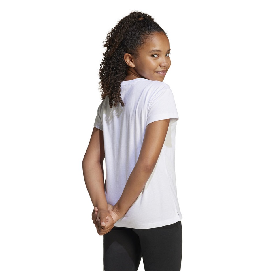 Παιδική Κοντομάνικη Μπλούζα Λευκή - adidas Sportswear Essentials Glam