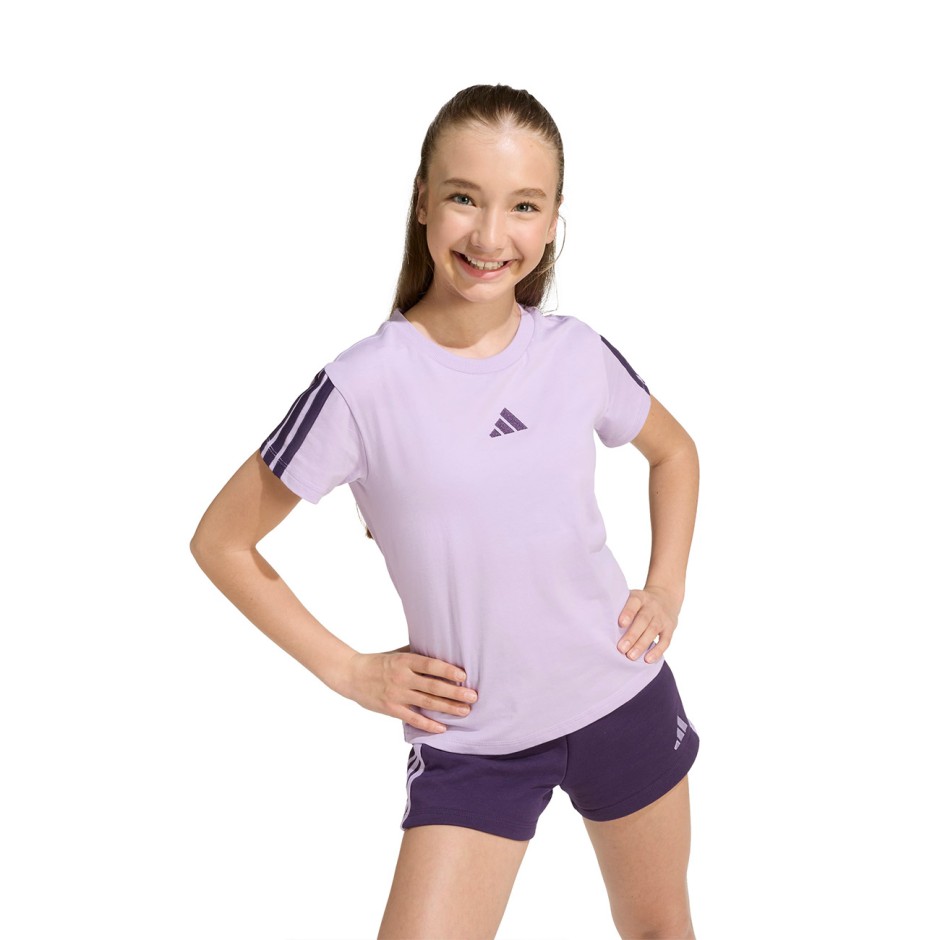 Παιδική Κοντομάνικη Μπλούζα Μωβ - adidas Sportswear Εssentials