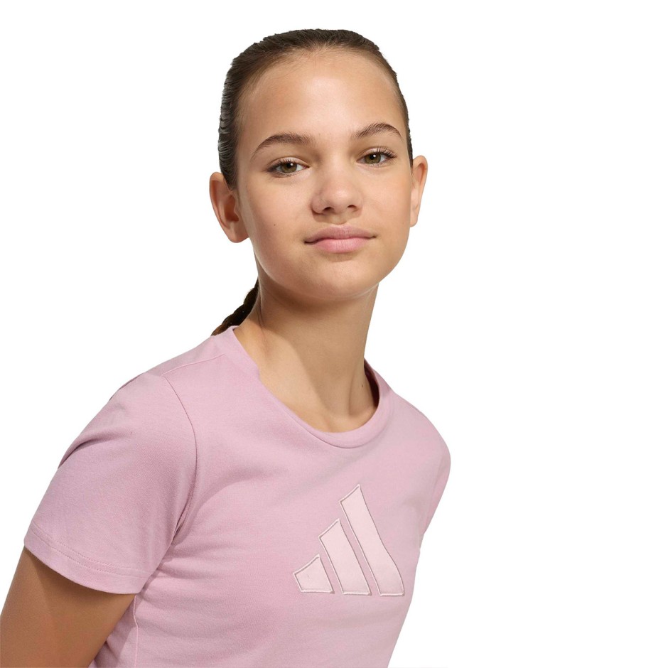 Παιδική Κοντομάνικη Μπλούζα Μωβ - adidas Sportswear Satin