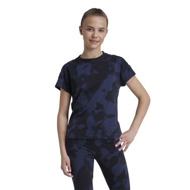 Παιδική Κοντομάνικη Μπλούζα Γκρι - adidas Sportswear Future Icons Camo Printed