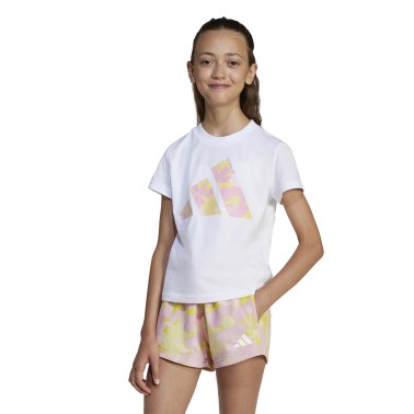 Παιδική Κοντομάνικη Μπλούζα Λευκή - adidas Sportswear Essentials Flower