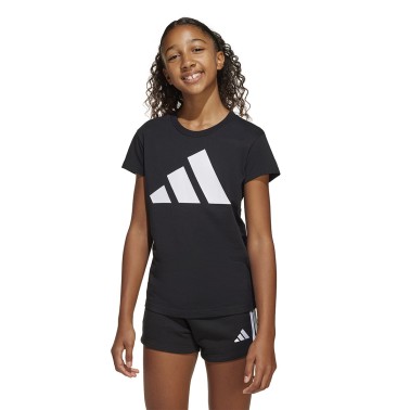 Παιδική Κοντομάνικη Μπλούζα Μαύρη - adidas Sportswear Εssentials Big Logo